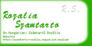 rozalia szamtarto business card